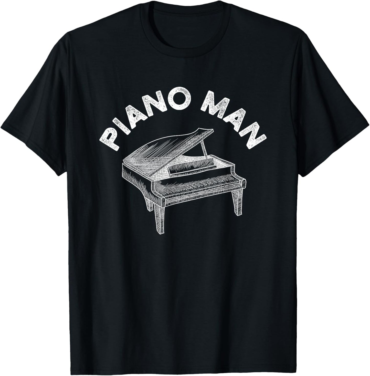 Baby Grand Piano Man Teacher Student Pianist Gifts T-Shirt - T-Shirt | Black