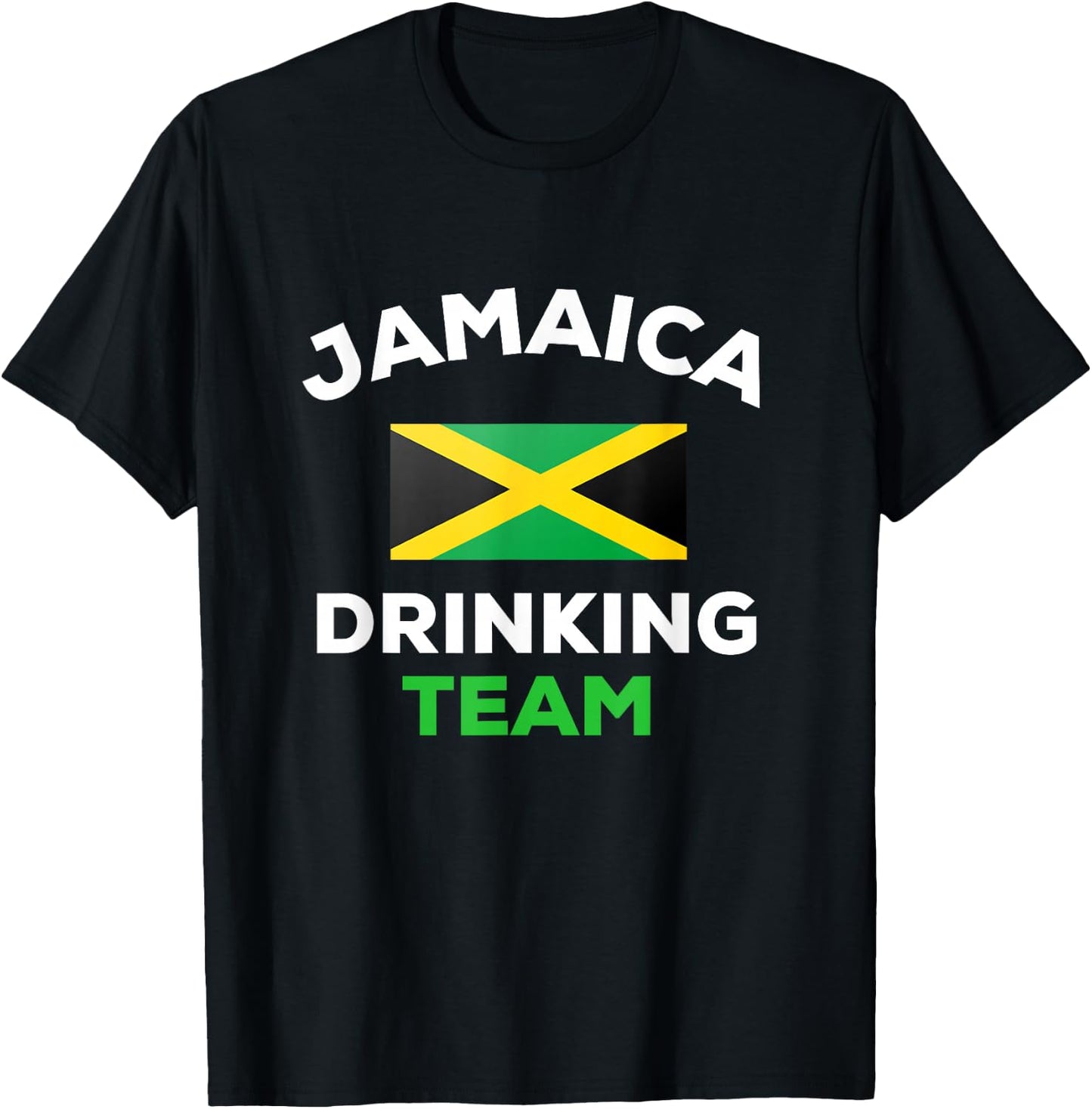 Jamaica Drinking Team Jamaican Drunk Country Beer Flag T-Shirt - T-Shirt | Black