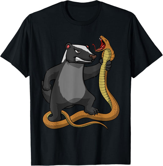 Funny Honey Badger Design Women Kids Honey Badger T-Shirt - T-Shirt | Black