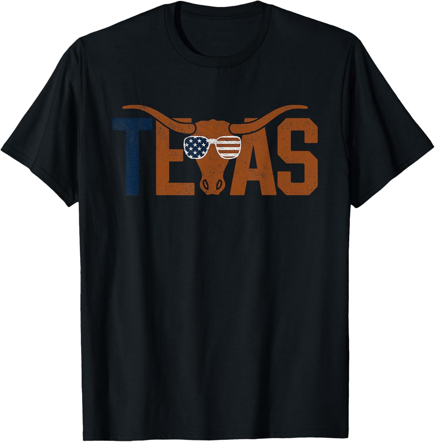 Texas Vintage Retro Black Small T-Shirt - T-Shirt | Black