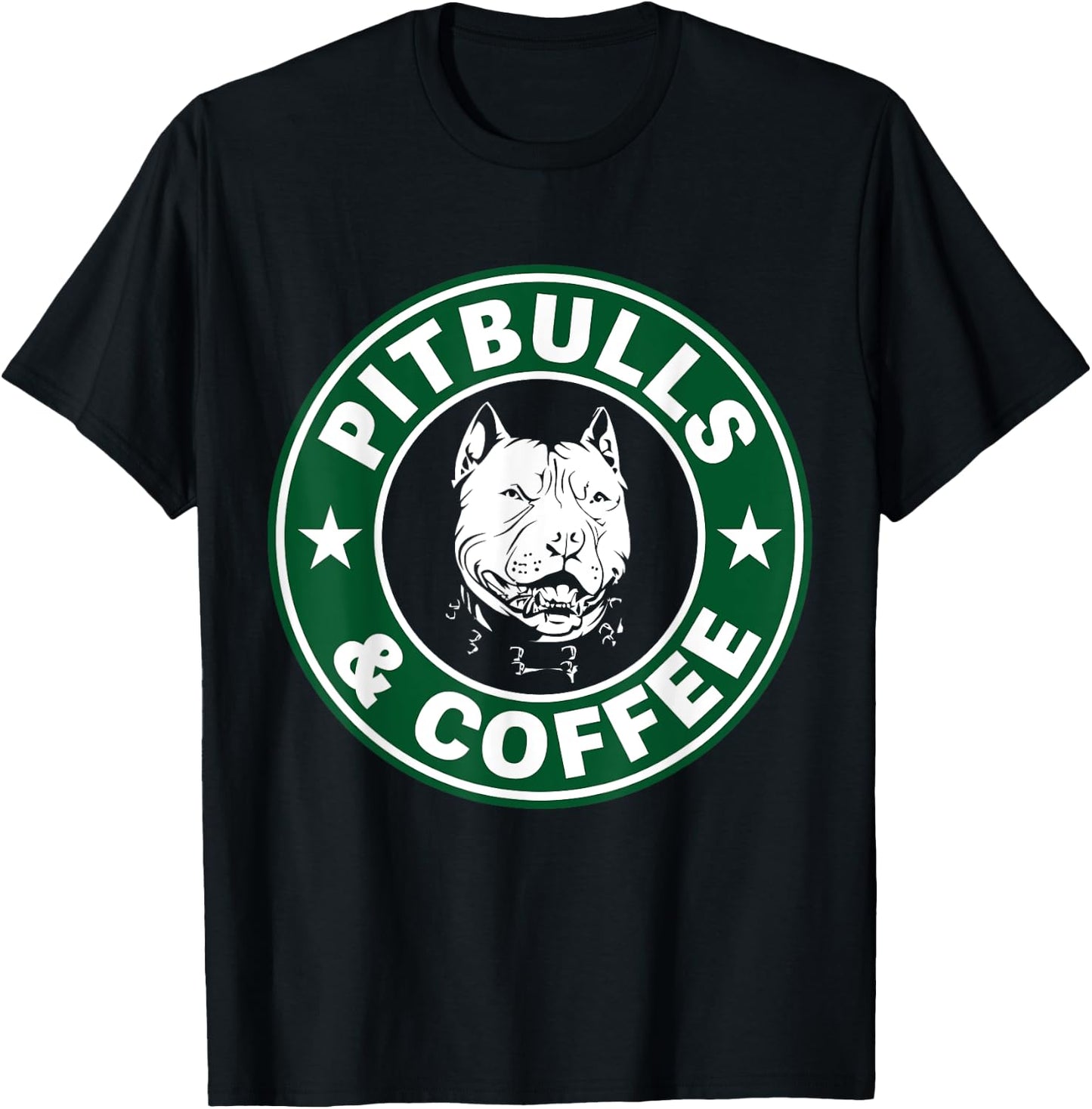 Pitbull and Coffee Shirt T-Shirt - T-Shirt | Black