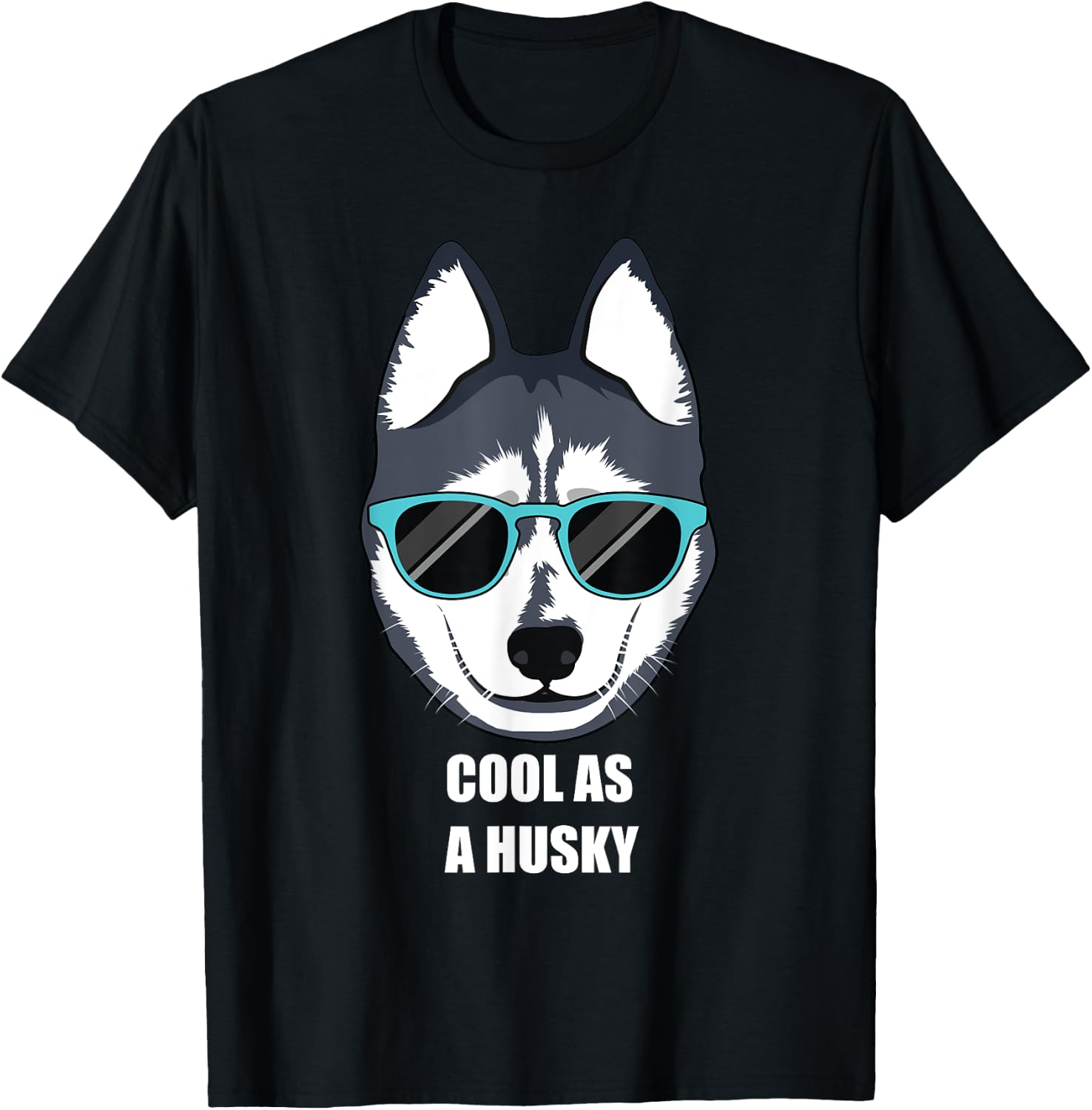 Malamute Cool as a Siberian Husky Shirt with Sunglasses T-Shirt - T-Shirt | Black