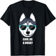 Malamute Cool as a Siberian Husky Shirt with Sunglasses T-Shirt - T-Shirt | Black