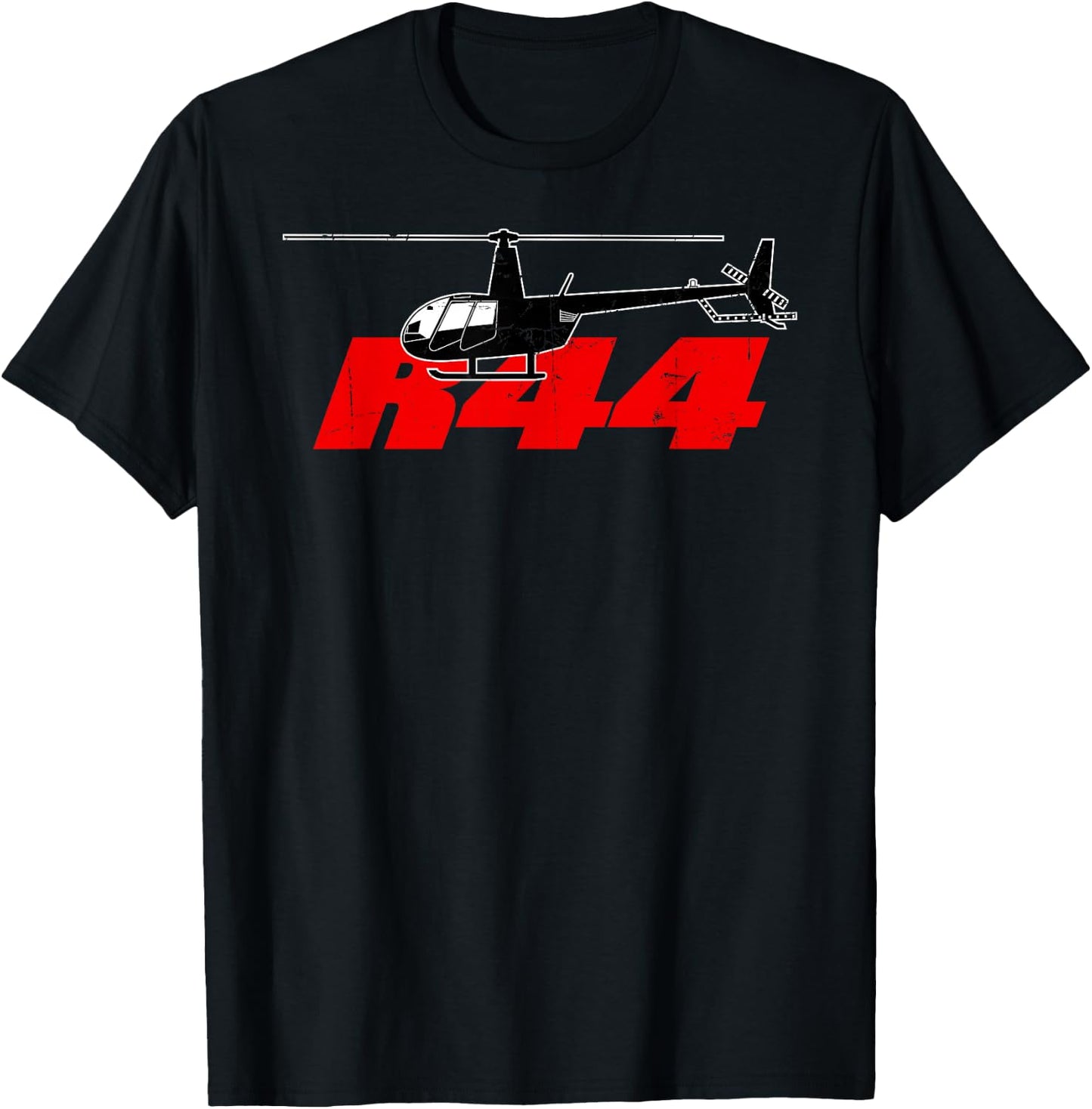 R44 Helicopter Pilot Aviation - R44 Helicopter T-Shirt - T-Shirt | Black