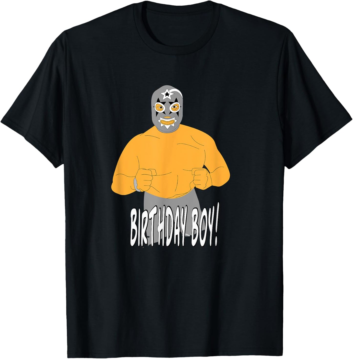Lucha Libre Birthday Party T Shirt T-Shirt - T-Shirt | Black