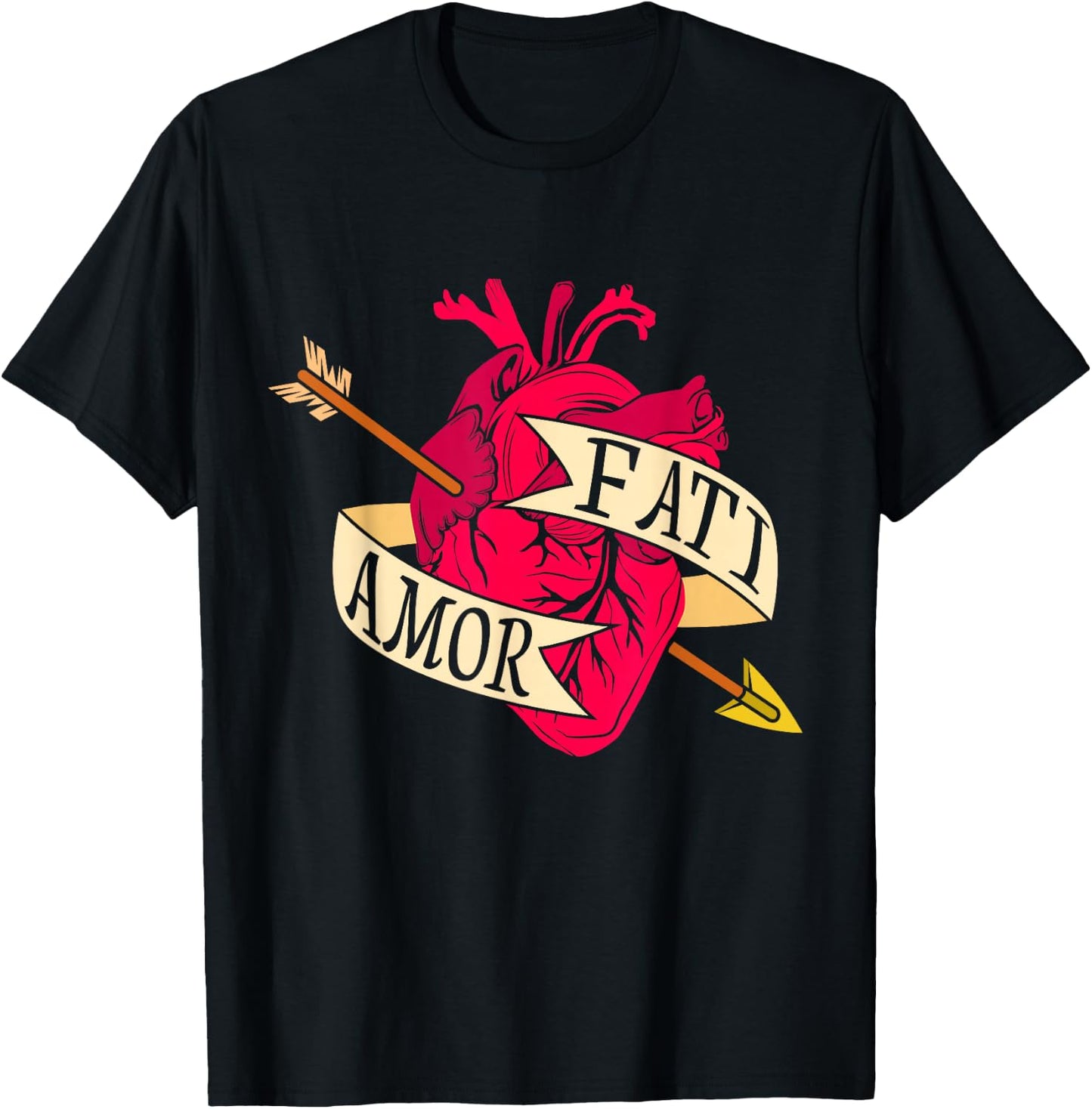 Stoicism Philosophy Shirts - Amor Fati T-Shirt - T-Shirt | Black