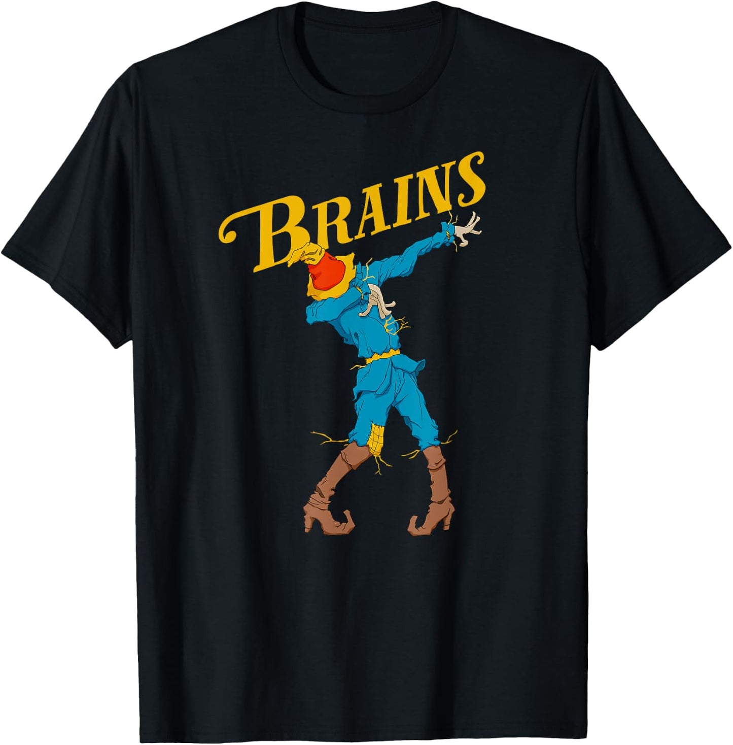 OZ Scarecrow Brains Shirt Art-Classic Dabbing Wizard Of Oz T-Shirt - T-Shirt | Black