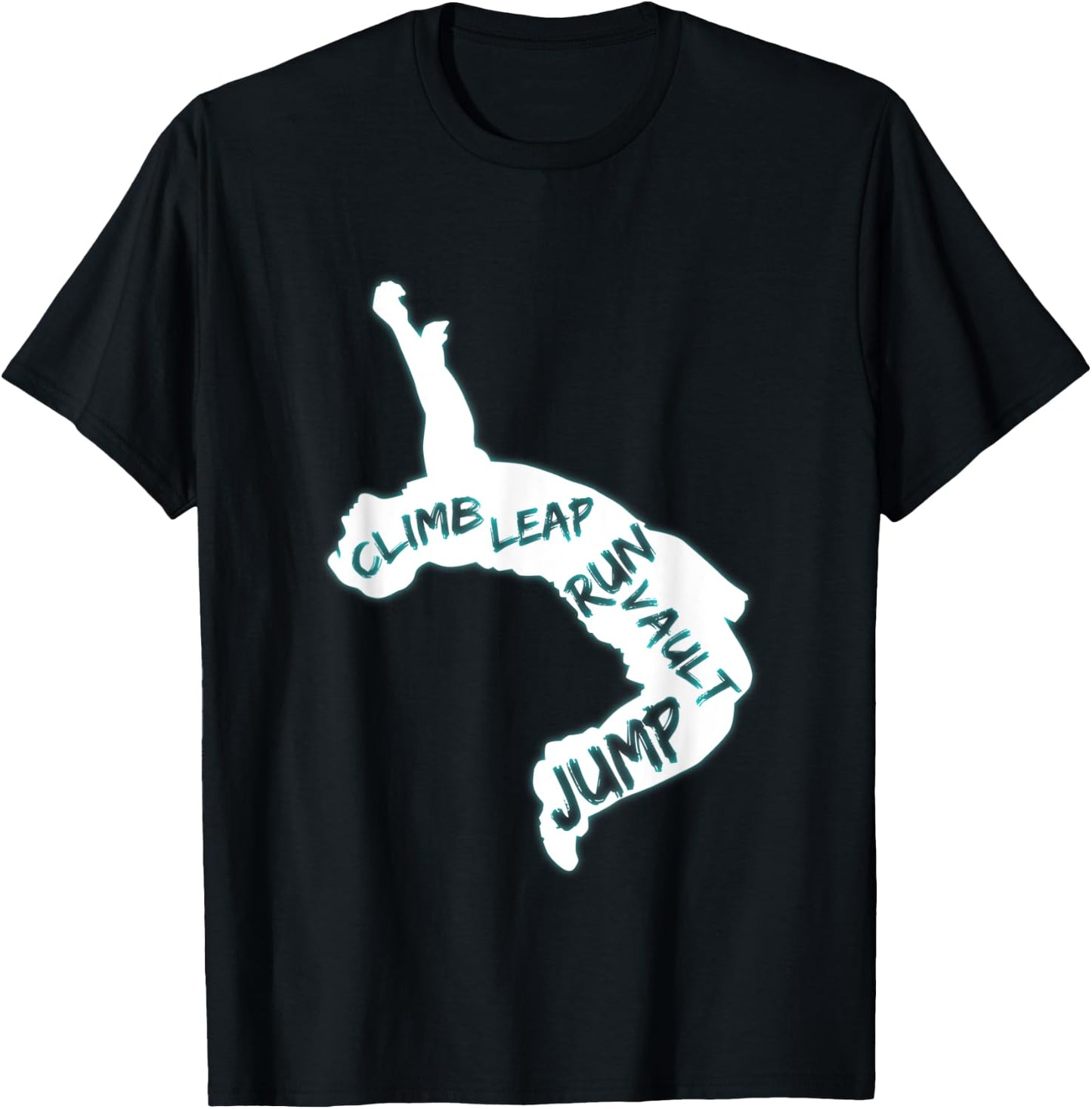 Parkour City Ninja Free Running Leap Vault Jump Athlete Gift T-Shirt - T-Shirt | Black