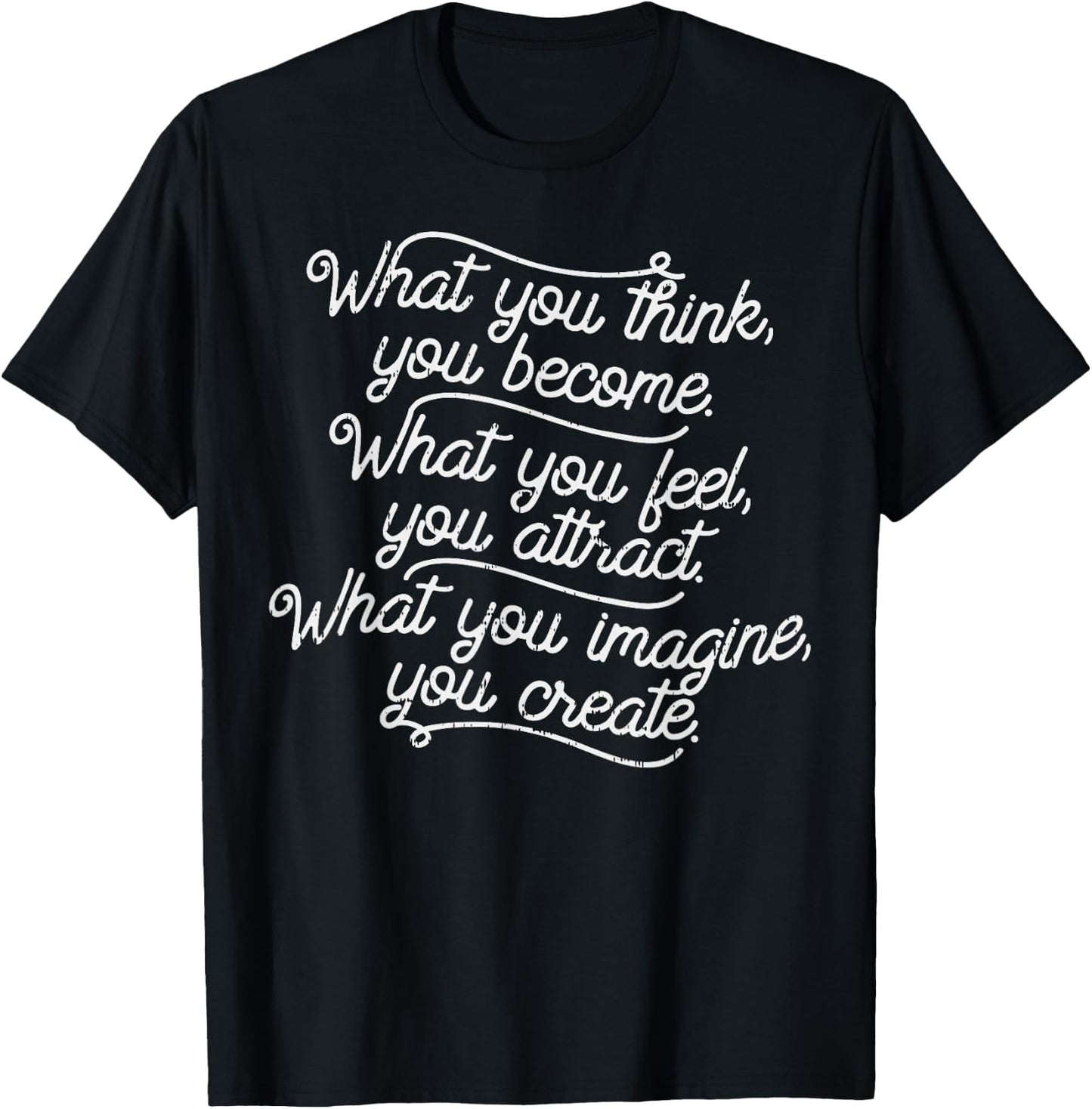 BoredKoalas What You Think Become Funny Positive Motivational Quote - -Adults, Black, Small T-Shirt - T-Shirt | Black