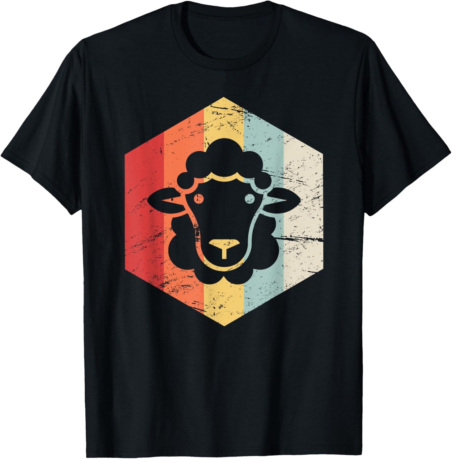 Retro Sheep T-Shirt - T-Shirt | Black