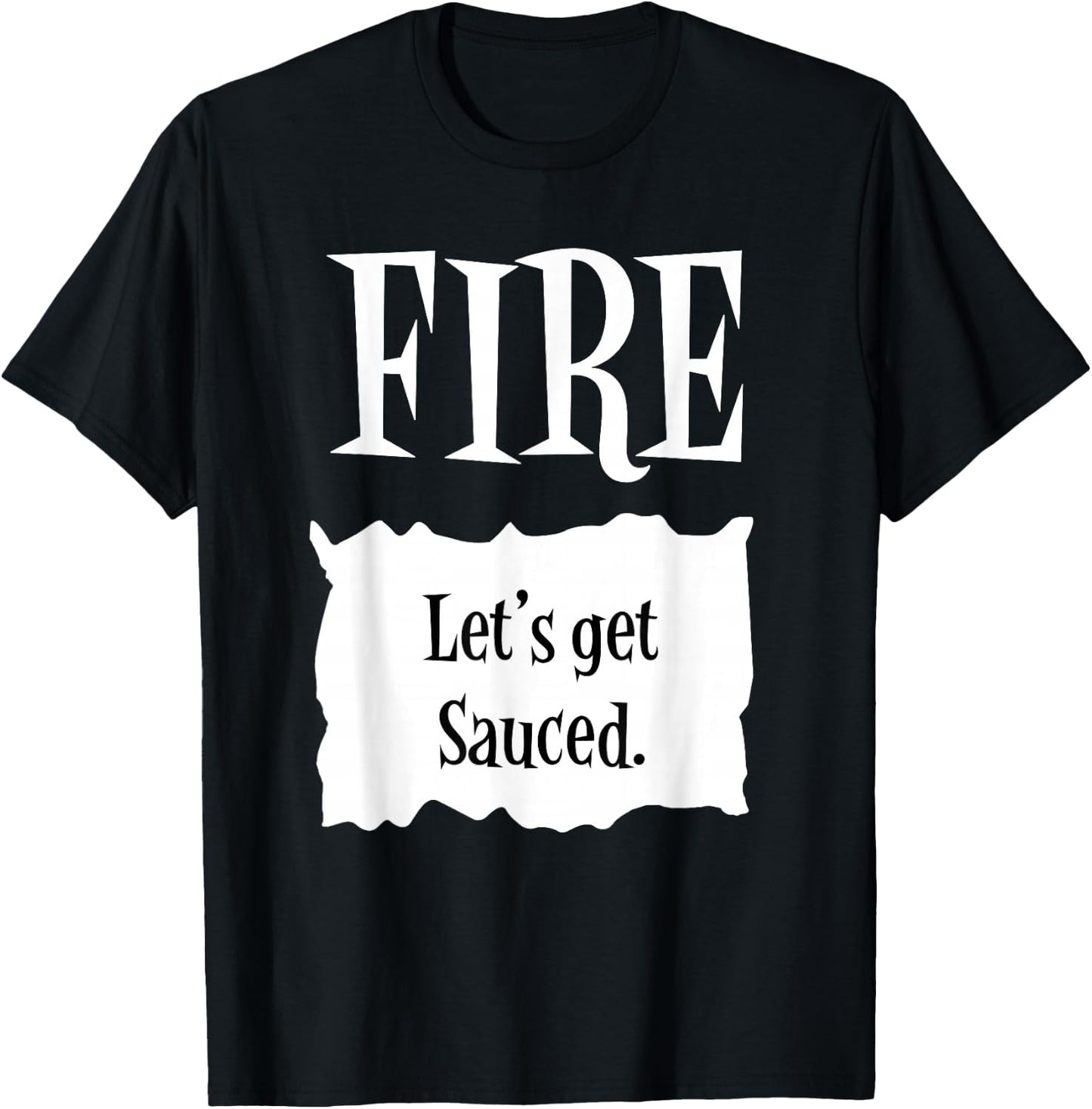FIRE - Hot Packet Halloween Taco Costume T-Shirt - T-Shirt | Black
