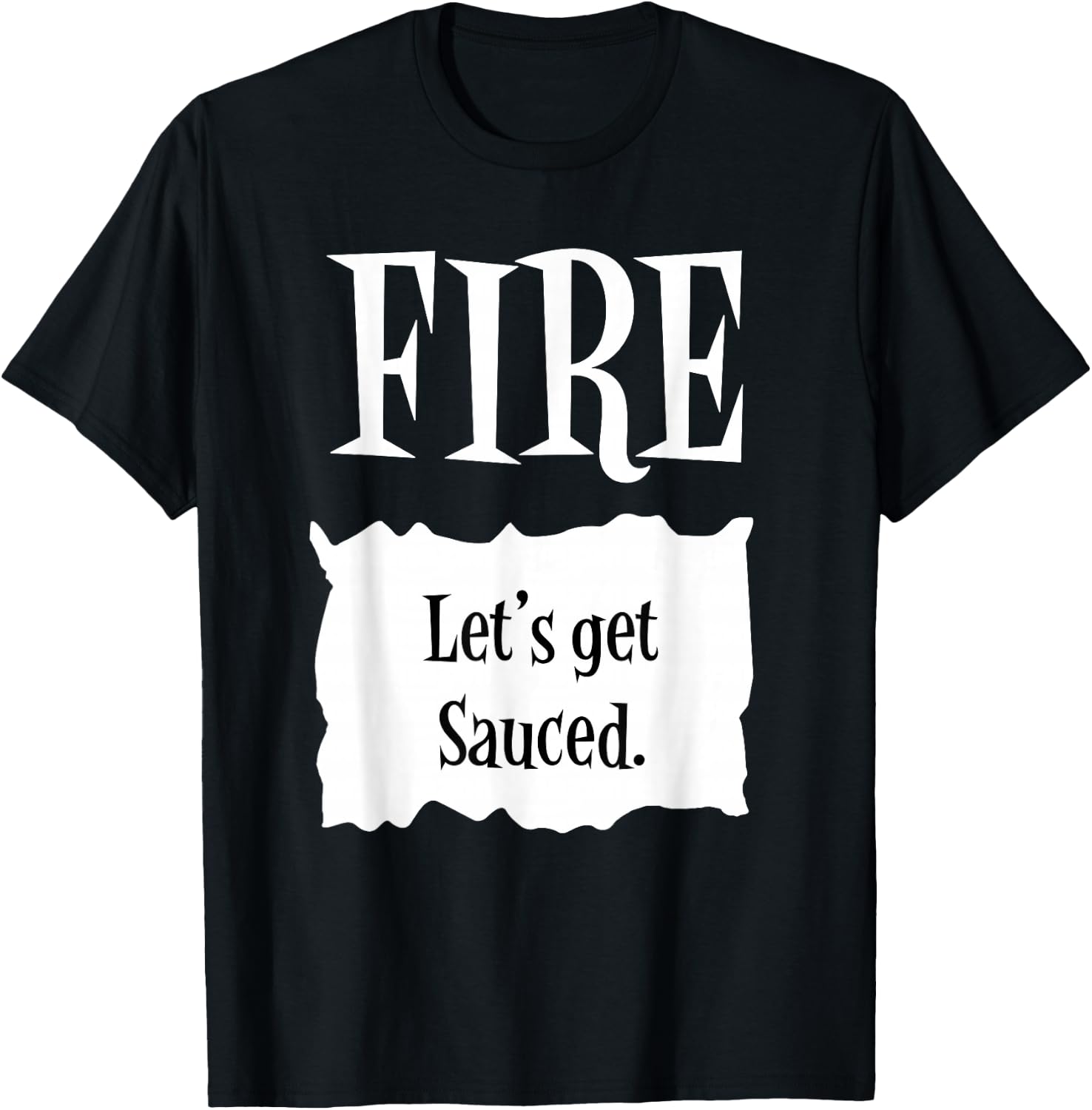 FIRE - Hot Packet Halloween Taco Costume T-Shirt - T-Shirt | Black