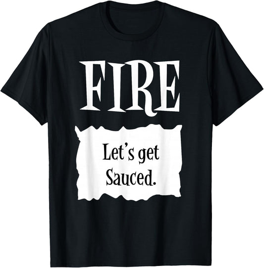 FIRE - Hot Packet Halloween Taco Costume T-Shirt - T-Shirt | Black