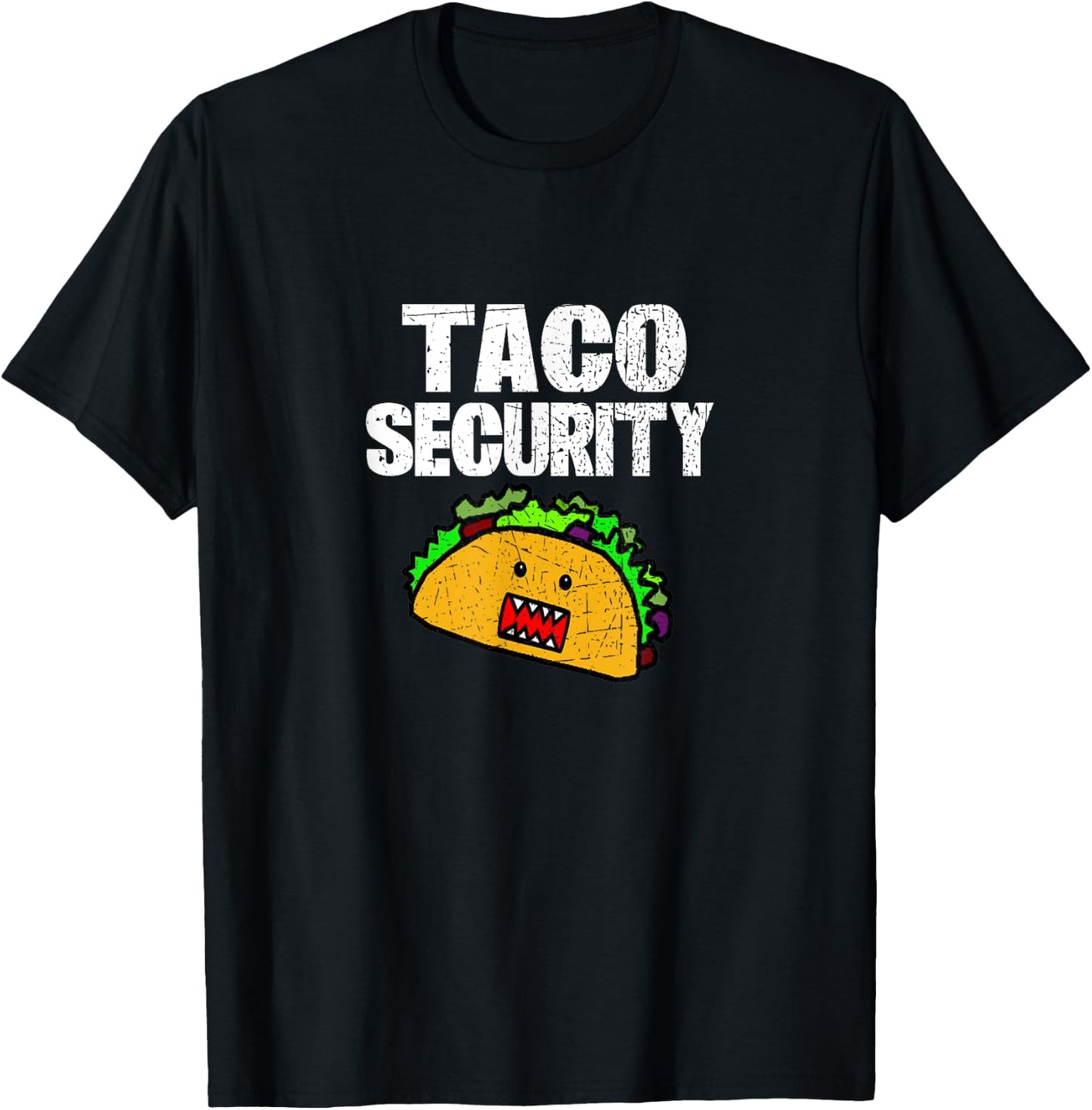 TACO SECURITY Funny Cinco de Mayo Shirt - Police Officer T-Shirt - T-Shirt | Black