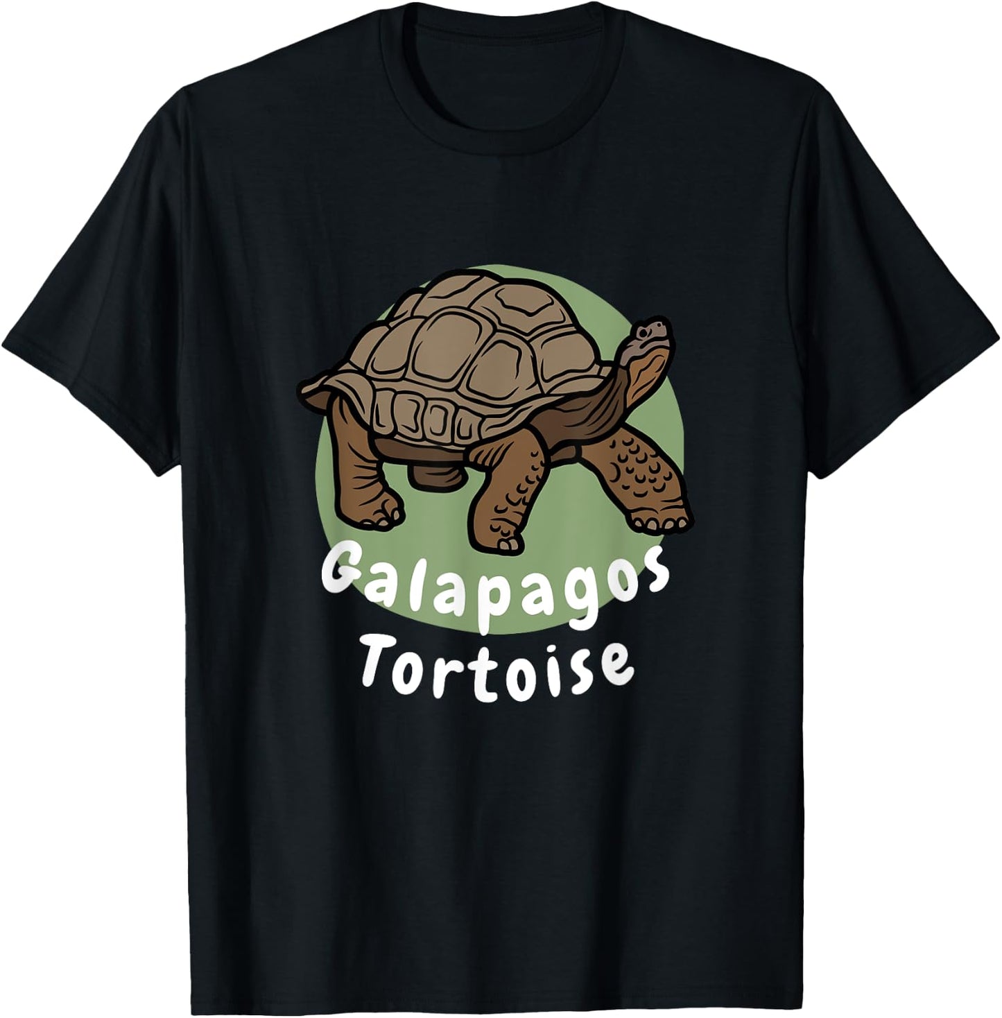 Galapagos Tortoise Funny Cute Pet Tortoise T-Shirt - T-Shirt | Black