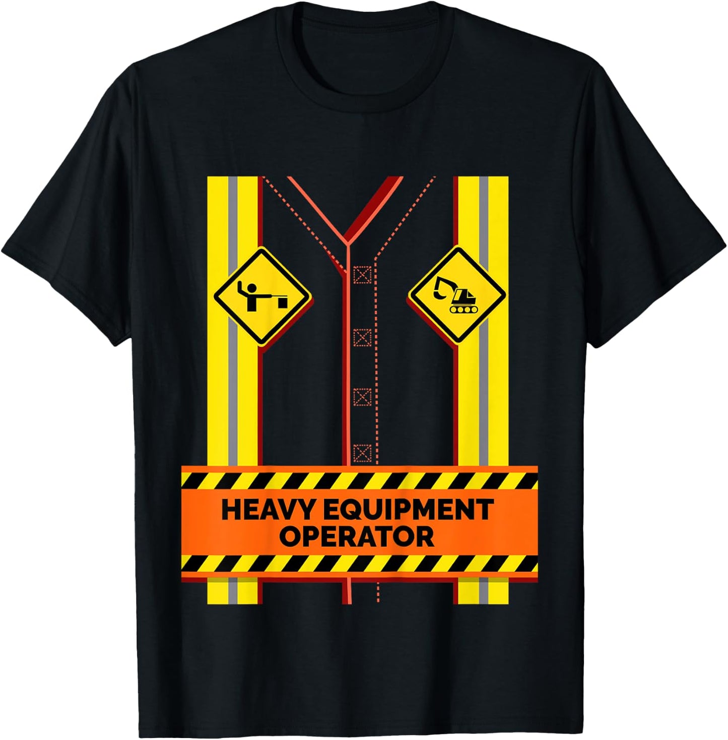 Kids Kids Construction Worker Costume Boys Equipment Operator T-Shirt - T-Shirt | Black