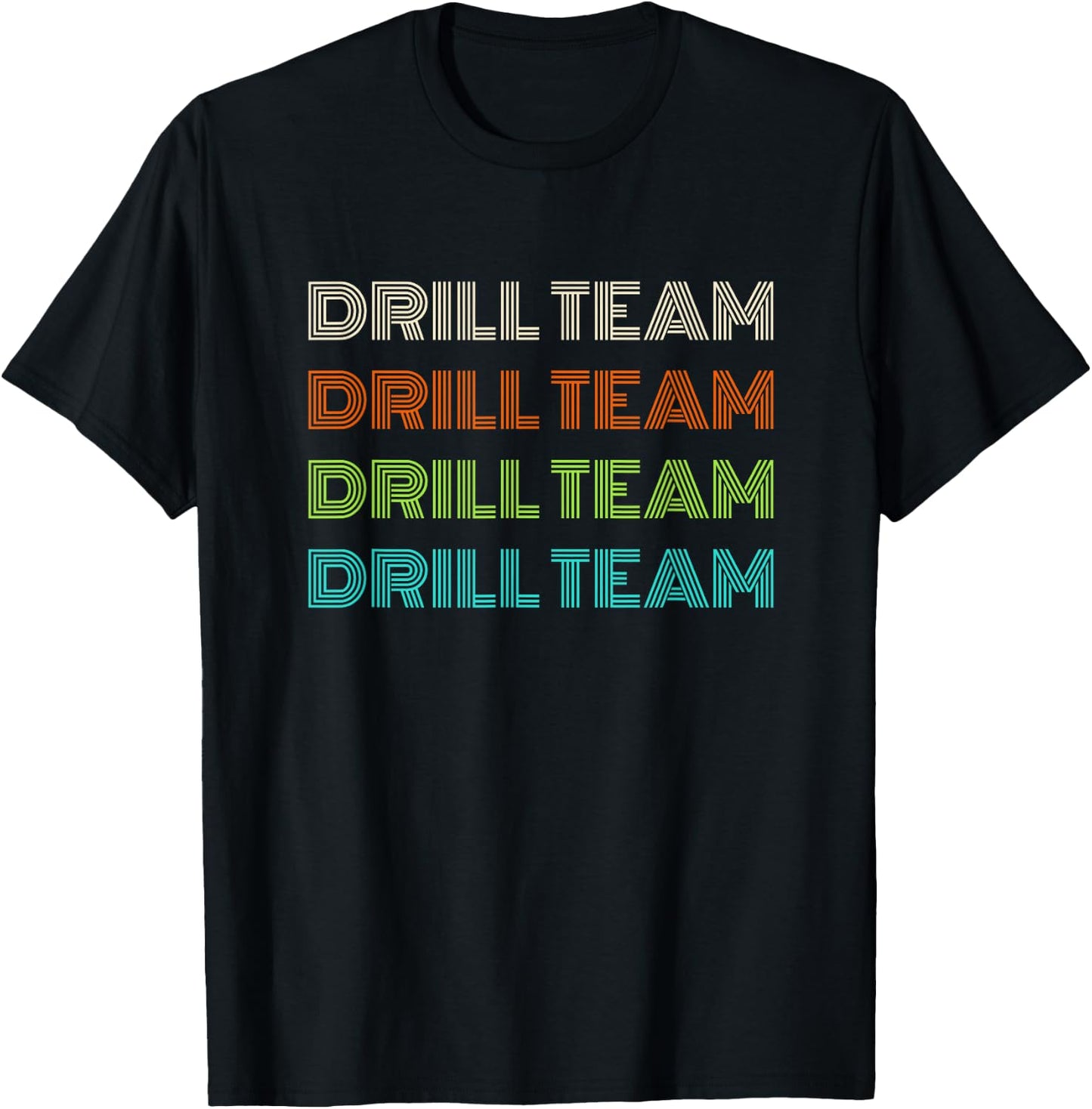 Classic 1970's Drill Team T-Shirt - T-Shirt | Black