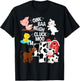 Oink Baa Neigh Cluck Moo I'm 4 Yrs Old Farm Theme Birthday T-Shirt - T-Shirt | Black