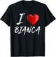 I Love Heart BIANCA Family Name T Shirt T-Shirt - T-Shirt | Black