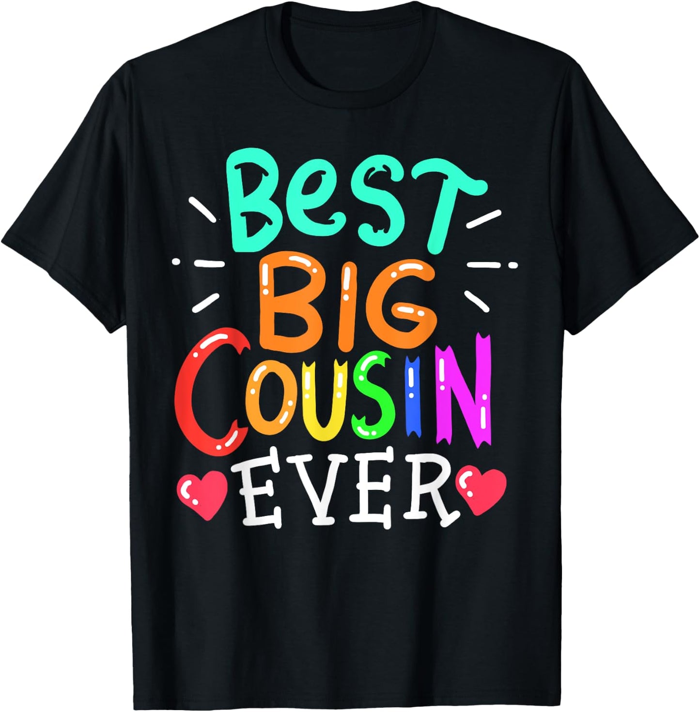 Best Big Cousin Family Cute Gift T-Shirt - T-Shirt | Black