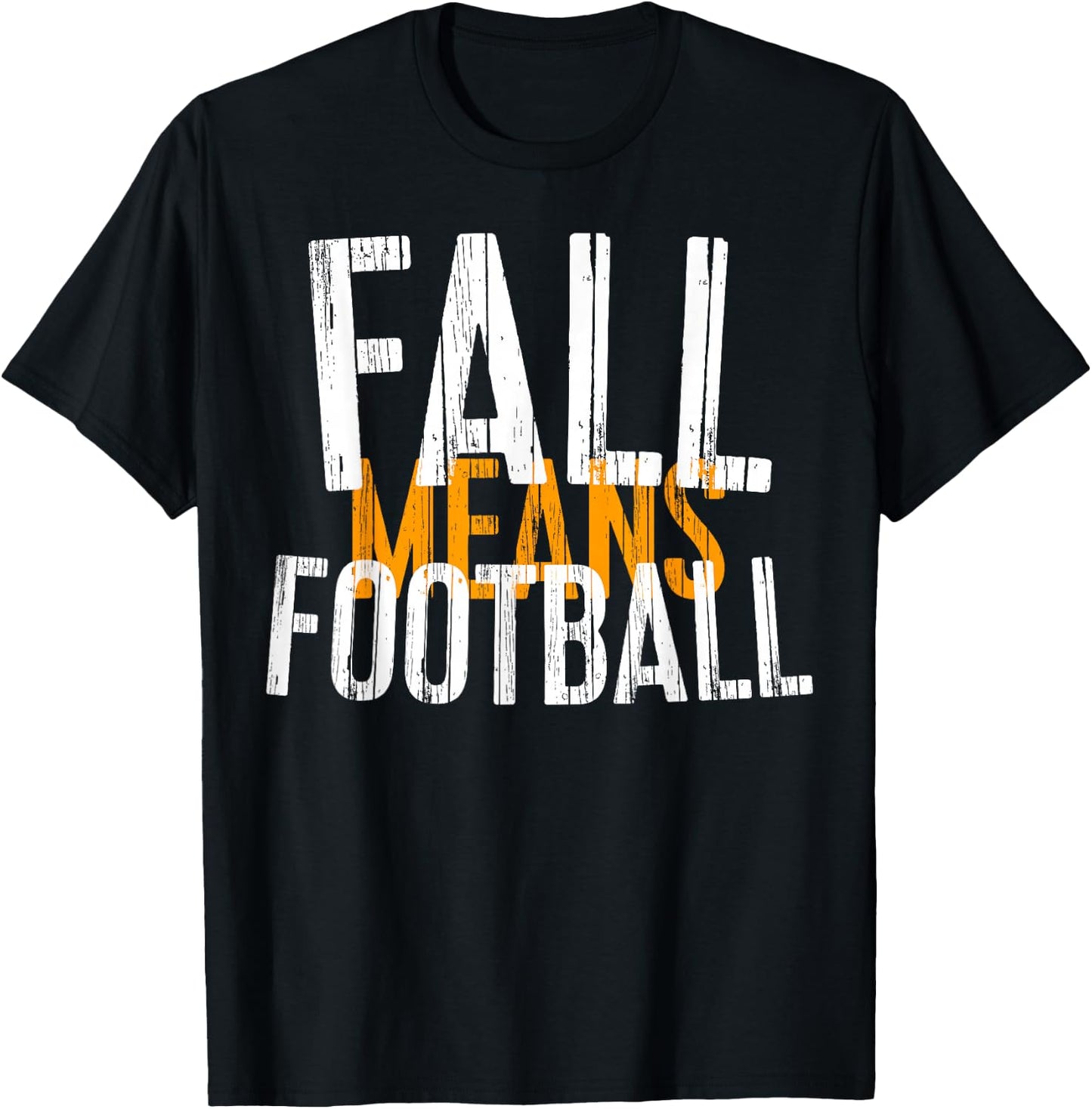 Fall Means Football Shirt Men Women Kids T-Shirt - T-Shirt | Black