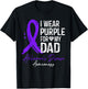 I Wear Purple For My Dad Shirt Alzheimer's Disease Awareness T-Shirt - T-Shirt | Black