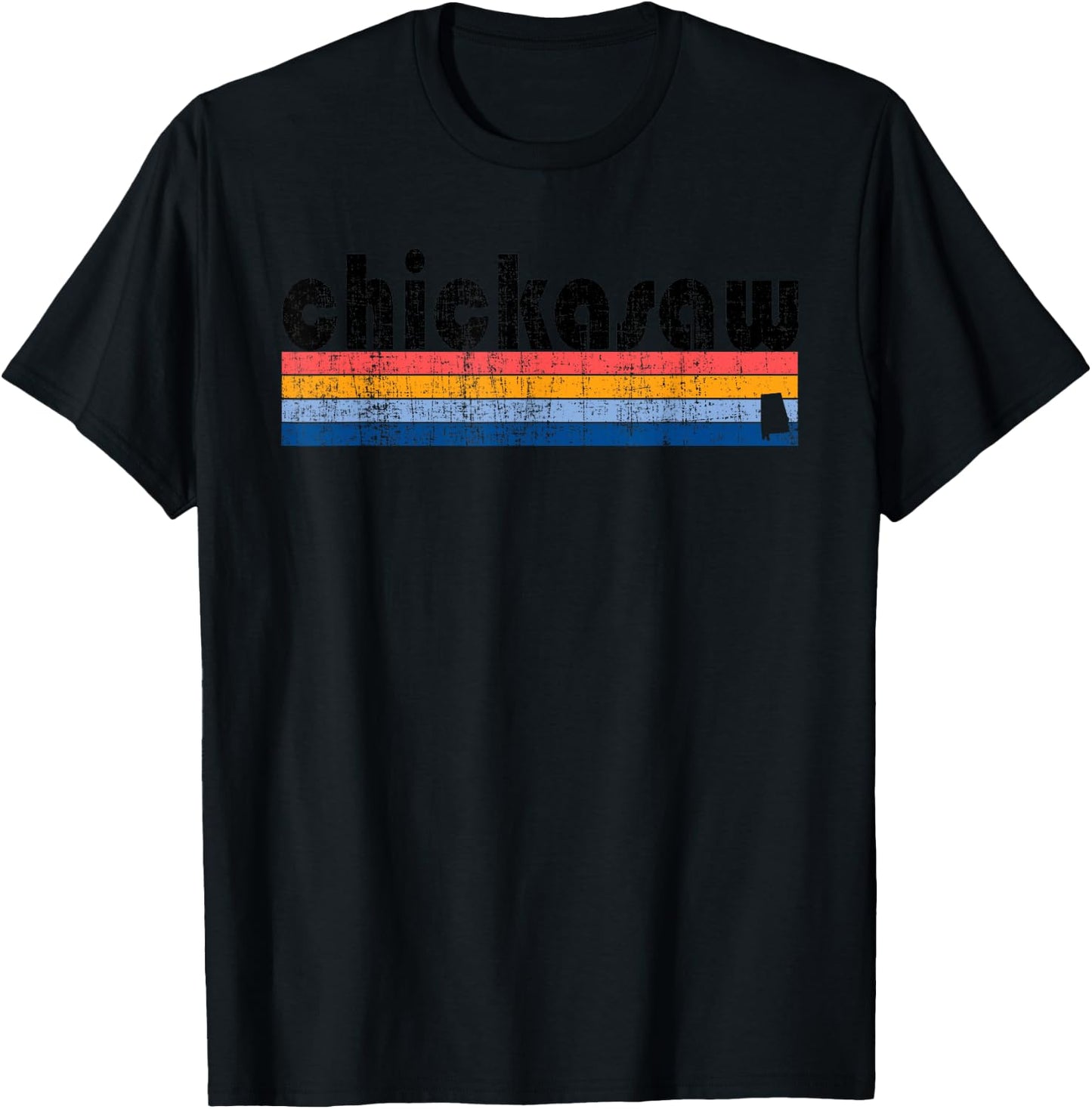 Vintage 80s Style Chickasaw AL T-Shirt - T-Shirt | Black