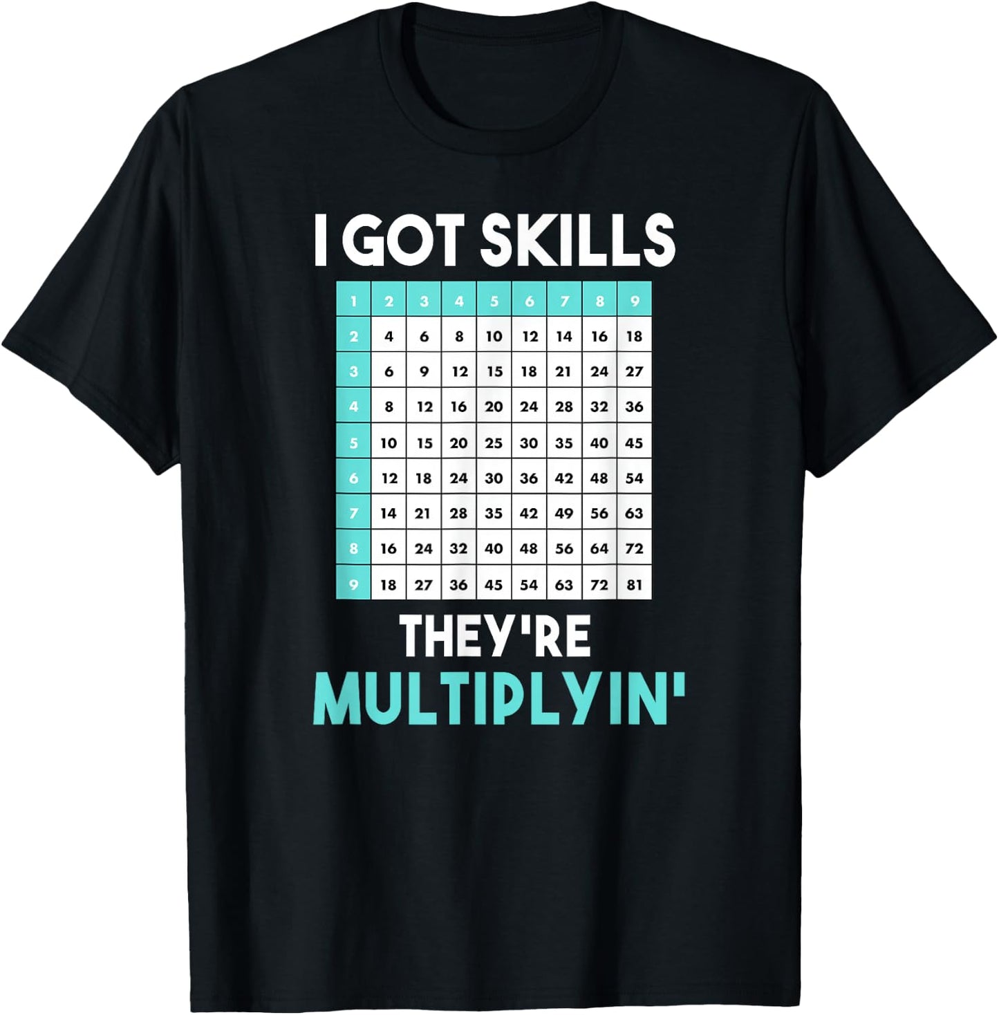 I Got Skills They're Multiplying Funny Math Teacher Women T-Shirt - T-Shirt | Black