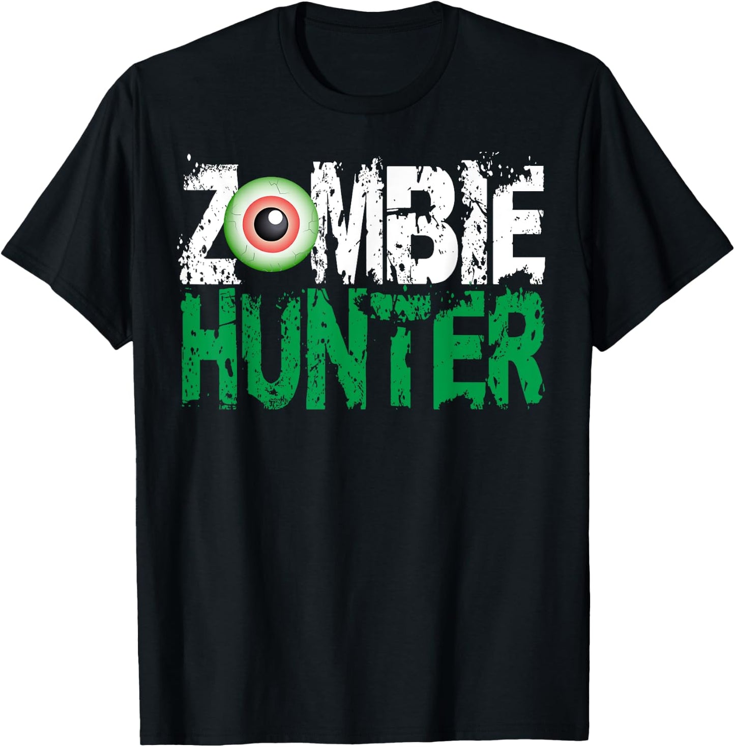 Zombie Hunter Halloween Shirt Cute with an Eye Hunting Gift T-Shirt - T-Shirt | Black