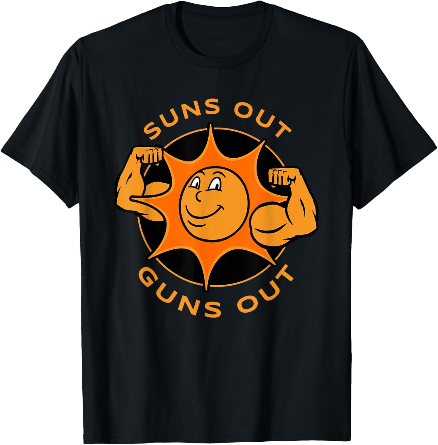 Funny Suns Out Guns Out Summer Gift Bodybuilders T-Shirt - T-Shirt | Black