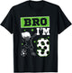 Bro I'm 9th Birthday Boy Soccer Theme Party 9 Year Old T-Shirt - T-Shirt | Black