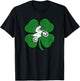 Dirt Bike Racer St Patrick's Day Clover Motorcycle T-Shirt - T-Shirt | Black
