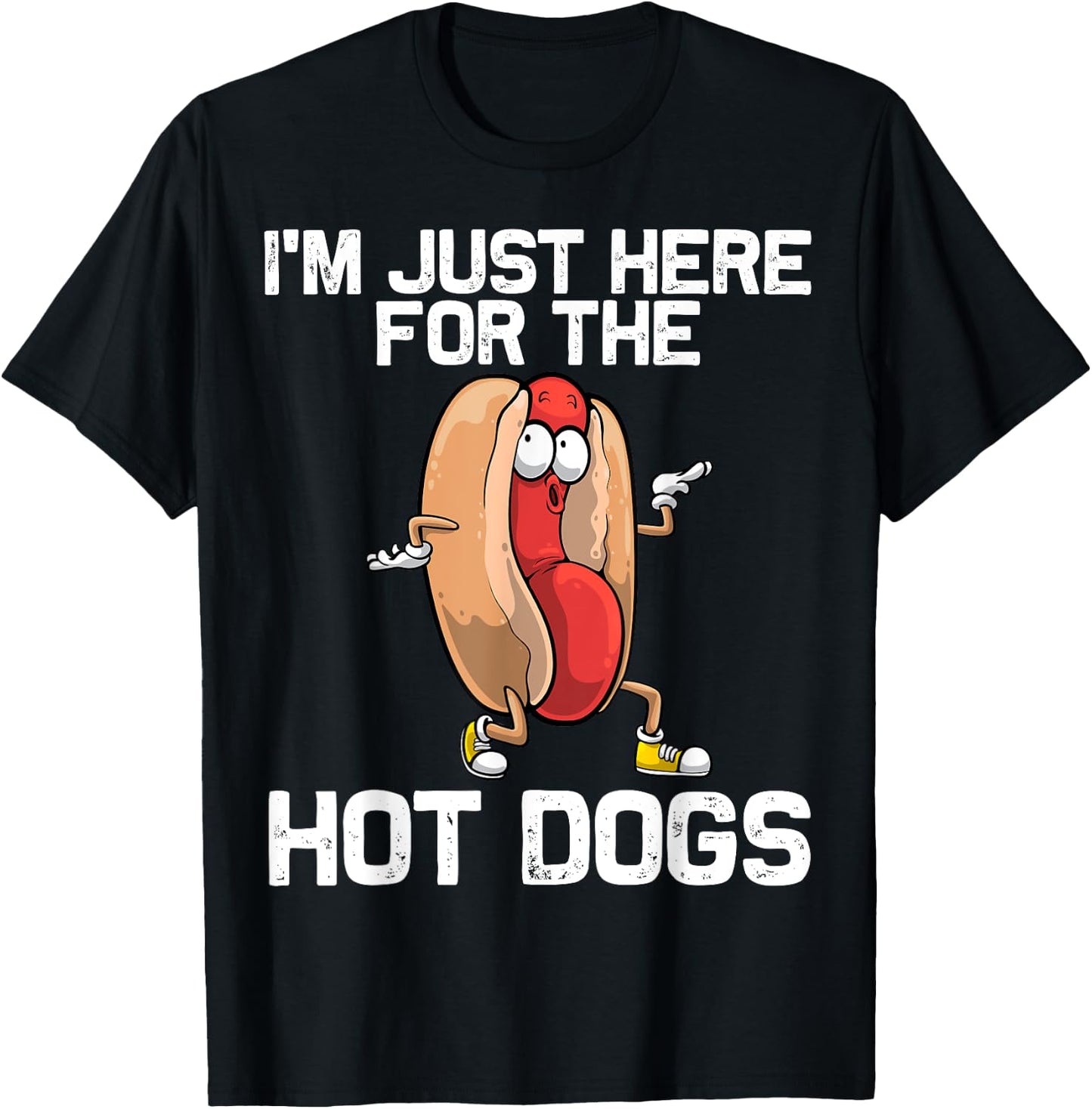 Funny Hot Dog Art Women Kids Hot Dog Stand Hot Dog T-Shirt - T-Shirt | Black