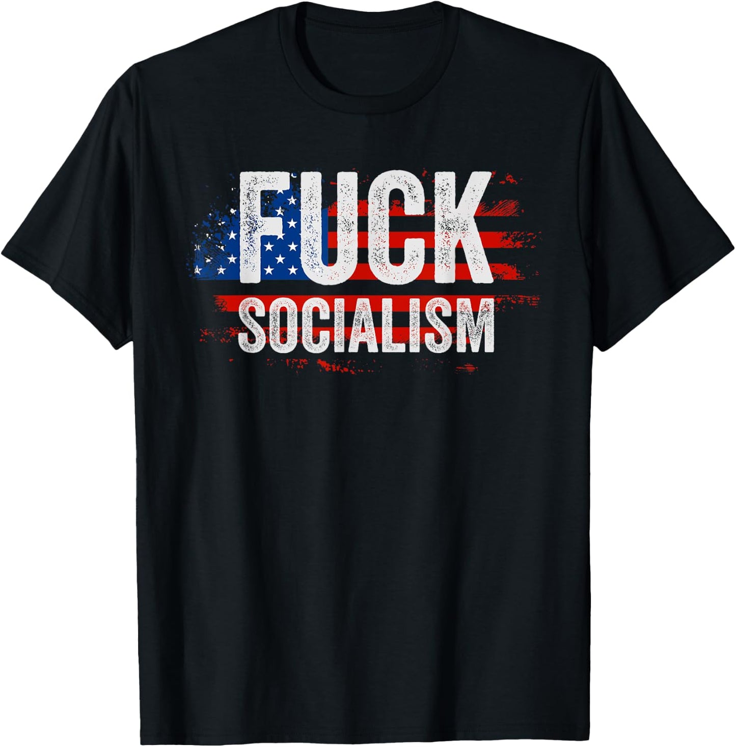 Socialism Sucks Anti Socialist Pro Conservative T-Shirt - T-Shirt | Black