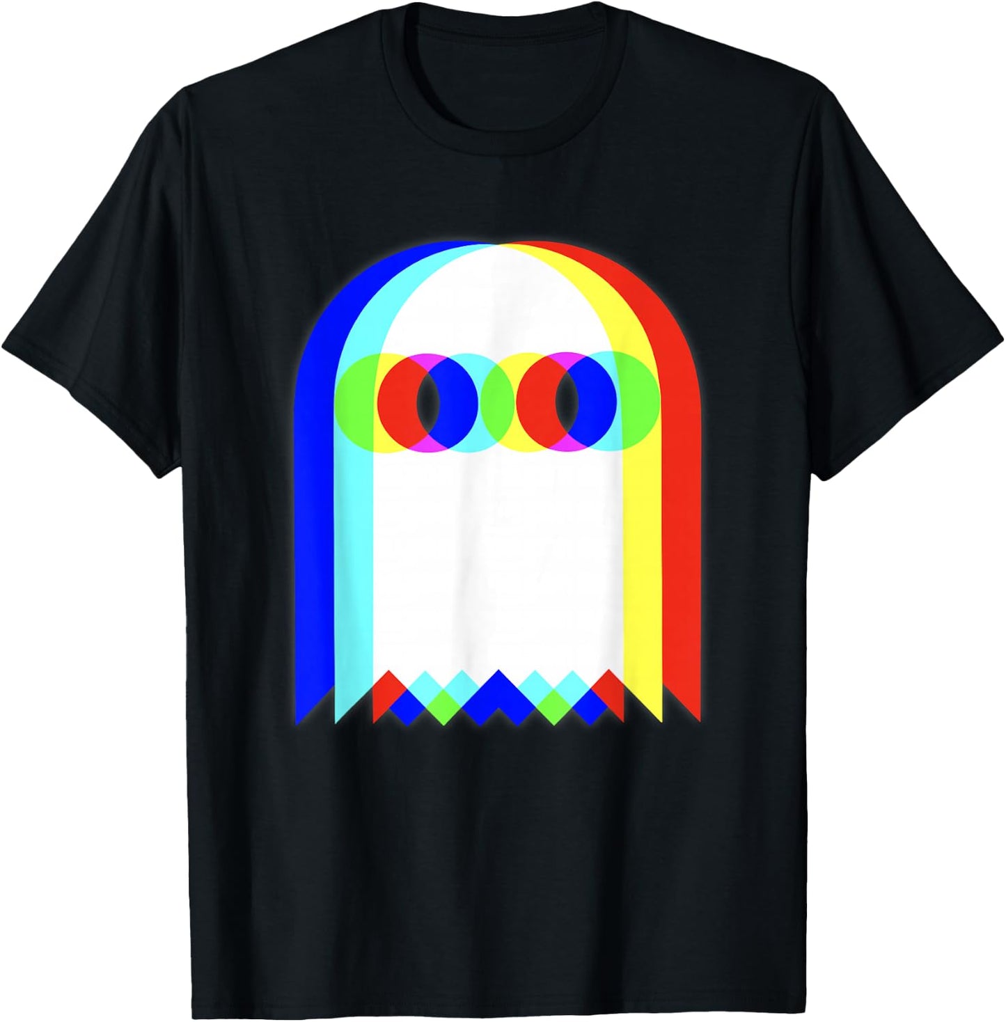 Threadrock Vaporwave Psychedelic Ghost Retro Halloween Techno EDM Adults Kids T-Shirt - T-Shirt | Black