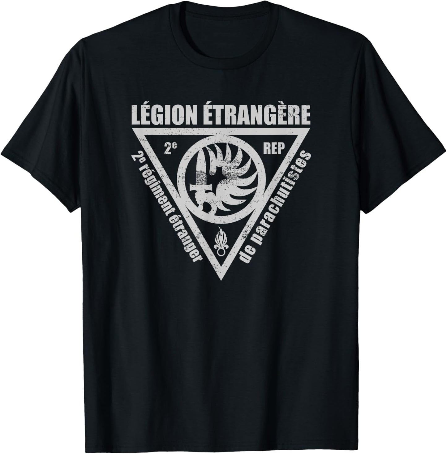 French Foreign Legion Paratrooper T shirt - 2 Rep T-Shirt - T-Shirt | Black