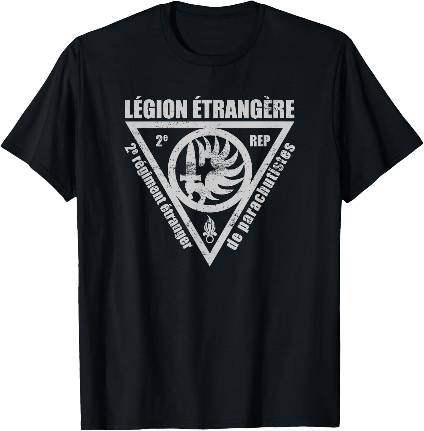 French Foreign Legion Paratrooper T shirt - 2 Rep T-Shirt - T-Shirt | Black