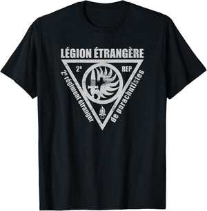 French Foreign Legion Paratrooper T shirt - 2 Rep T-Shirt - T-Shirt | Black