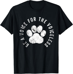 Be A Voice For The Voiceless - Animal Rights Protest T-Shirt - T-Shirt | Black