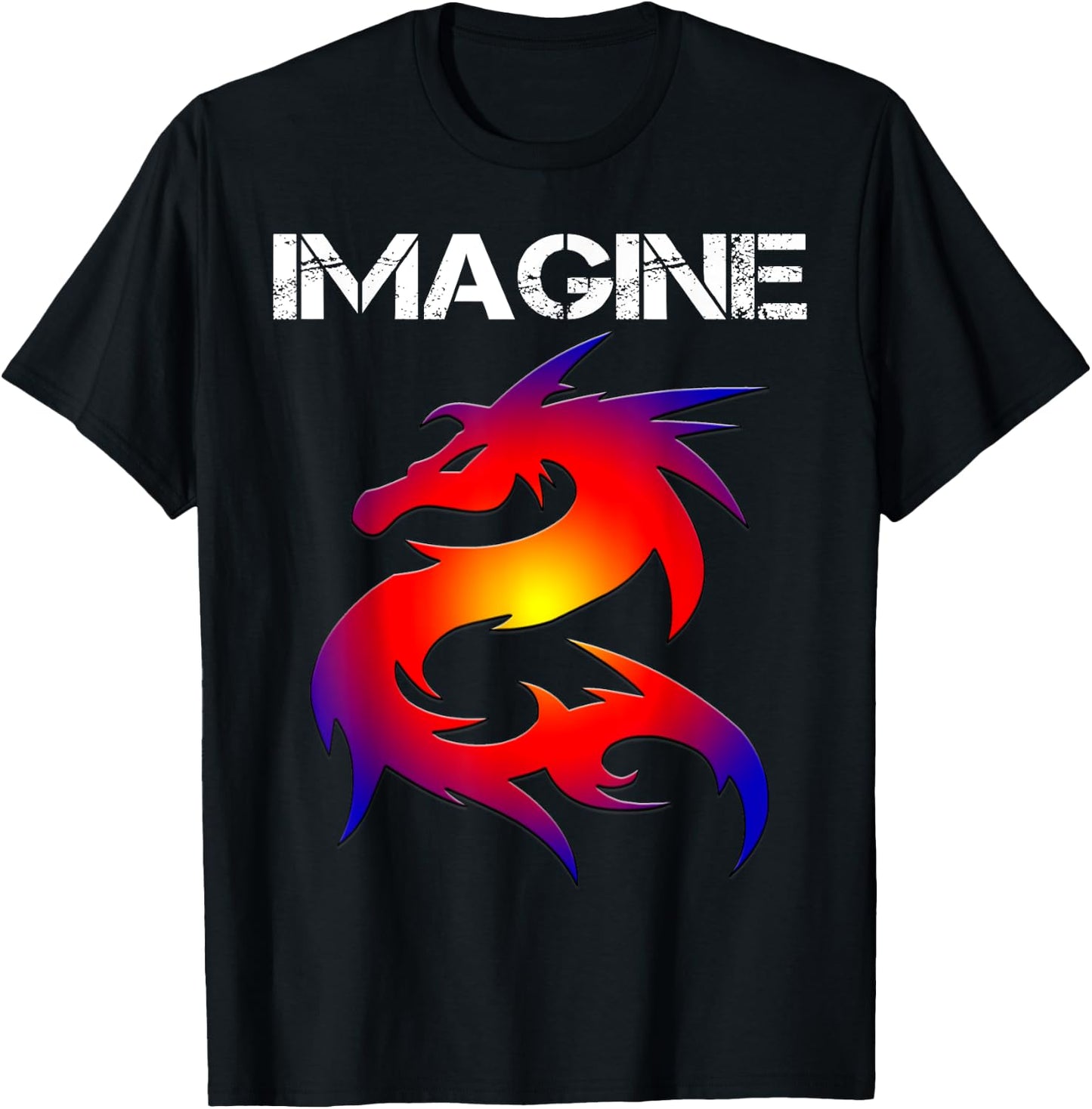 IMAGINE Fantasy Dragon Style Great For Gift T-Shirt - T-Shirt | Black
