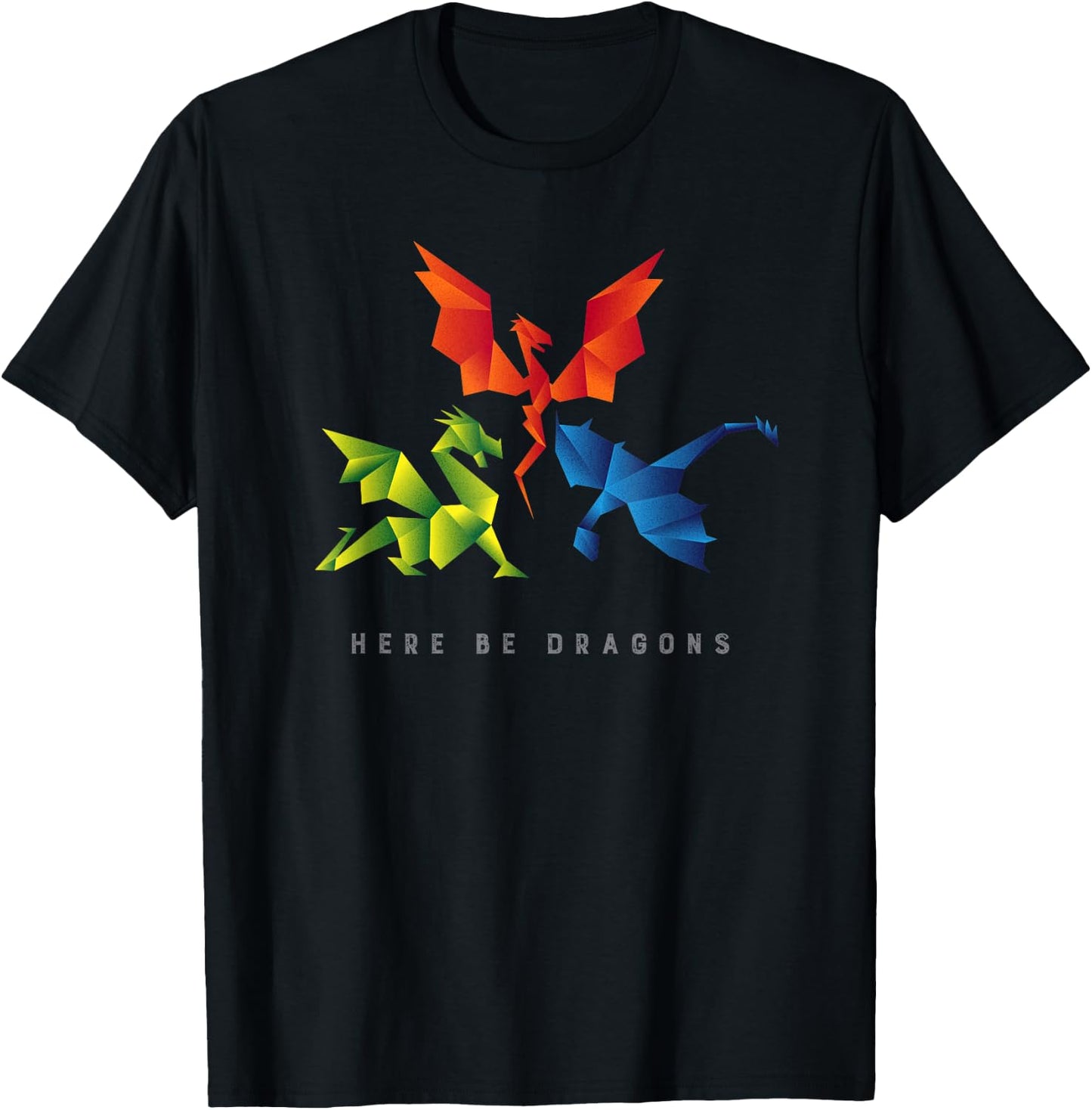 SCP-1762 Where The Dragons Went Origami Style Dragons T-Shirt - T-Shirt | Black
