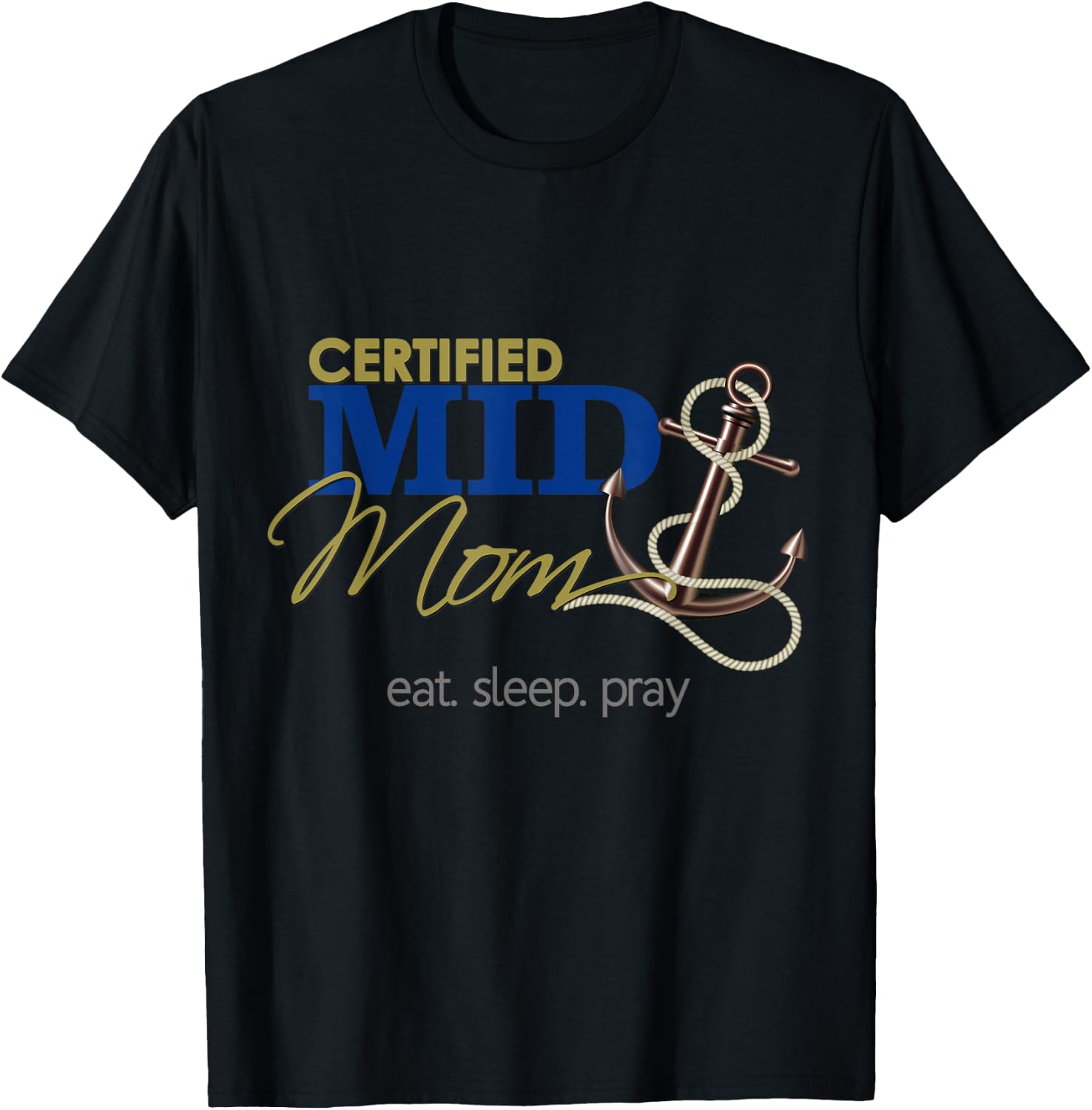 Naval Academy (USNA) Mom T-Shirt - T-Shirt | Black