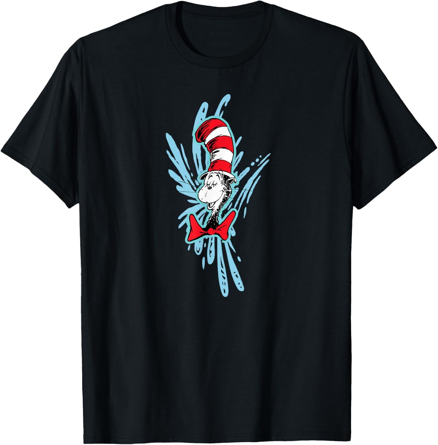 Dr. Seuss The Cat in The Hat Splash T-Shirt - T-Shirt | Black