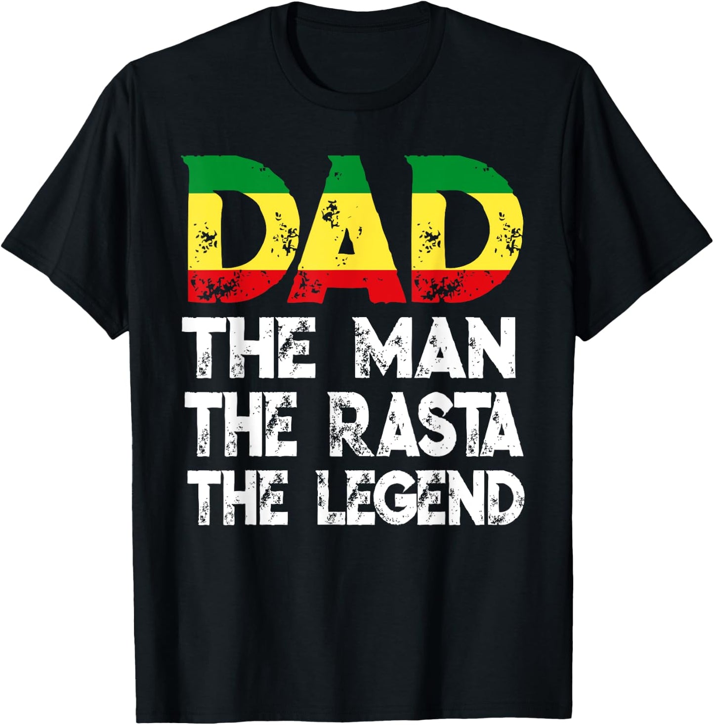 Storecastle: Dad The Rasta The Legend Father's Day T-Shirt - T-Shirt | Black