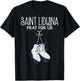 St. Lidwina Patron Saint of Ice Skating Schiedam Catholic T-Shirt - T-Shirt | Black