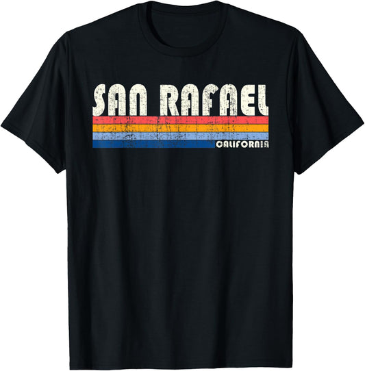 Vintage 70s 80s Style San Rafael CA T-Shirt - T-Shirt | Black