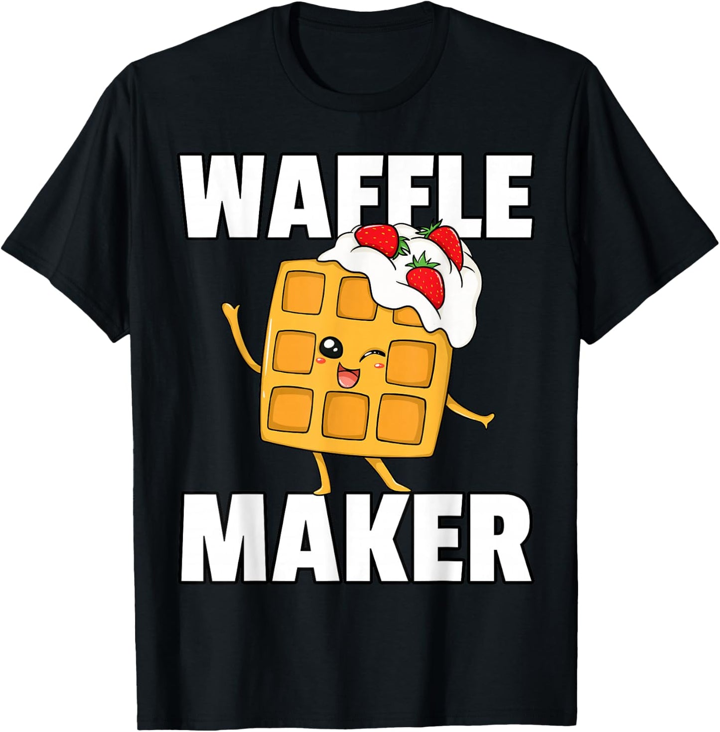 Waffle World's Best Waffle Maker Cute Lovers Syrup T-Shirt - T-Shirt | Black