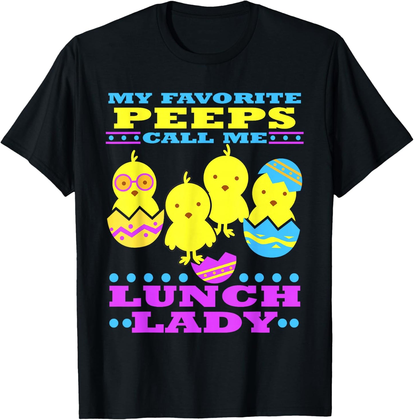 Easter Lunch Lady School Cute Cafeteria Worker T-Shirt - T-Shirt | Black