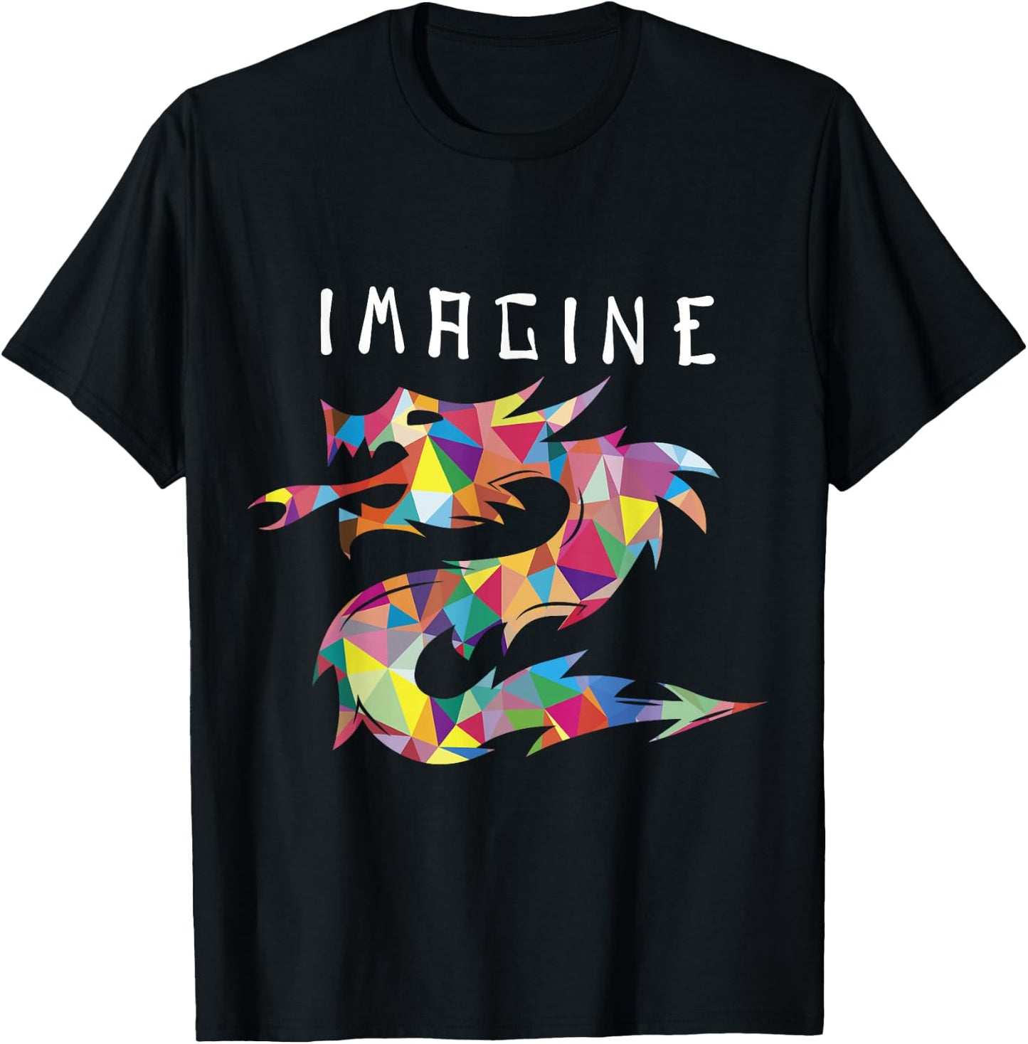Imagine Fantasy Dragon Tattoo Style T-Shirt - T-Shirt | Black