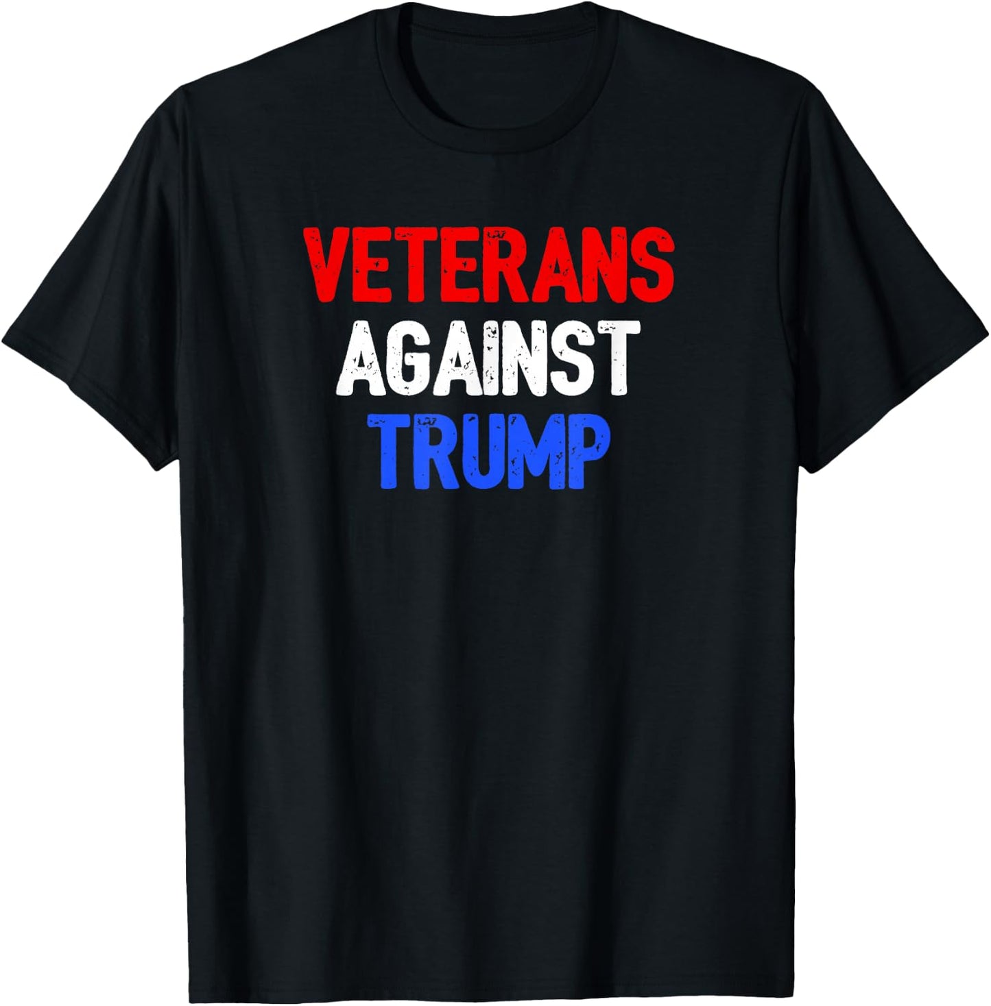 Veterans Against Donald Trump T-Shirt - T-Shirt | Black